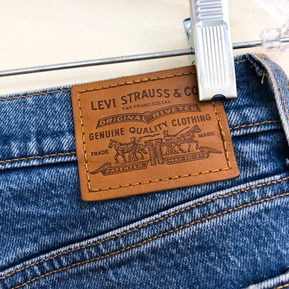 Levi's Wedgie Fit Distressed Skinny High Waist Dark Wash Classic Denim Jeans 25 - Picture 11 of 11